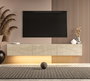 Hanah Home Soporte para TV Ada - Travertino con Iluminación LED